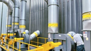 ventilación industrial Monterrey en nave de Apodaca con alta ocupación y flujo de aire por zonas