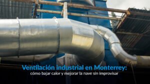 ventilación industrial Monterrey con inyección y extracción en nave de manufactura